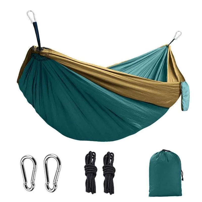 Ultralight portable hammock with steel clips & tree straps, lightweight backpack hammock for camping, hiking, backyard & outdoor