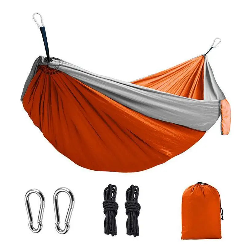 Ultralight portable hammock with steel clips & tree straps, lightweight backpack hammock for camping, hiking, backyard & outdoor