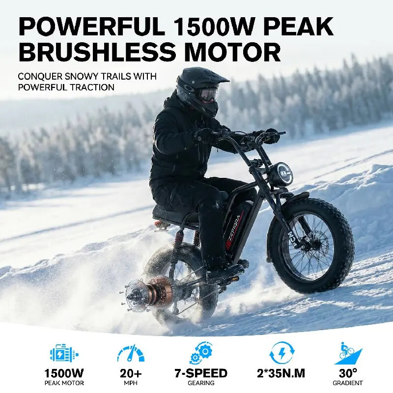 Electric Bike 800W 48V20Ah Mountain Electric Bicycle Adult 20 Inch Fat Tire E Bike For Snow,Mountains, Road UL Certified