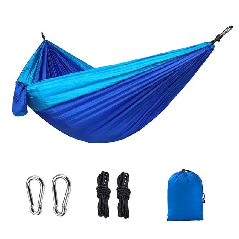 Ultralight portable hammock with steel clips & tree straps, lightweight backpack hammock for camping, hiking, backyard & outdoor