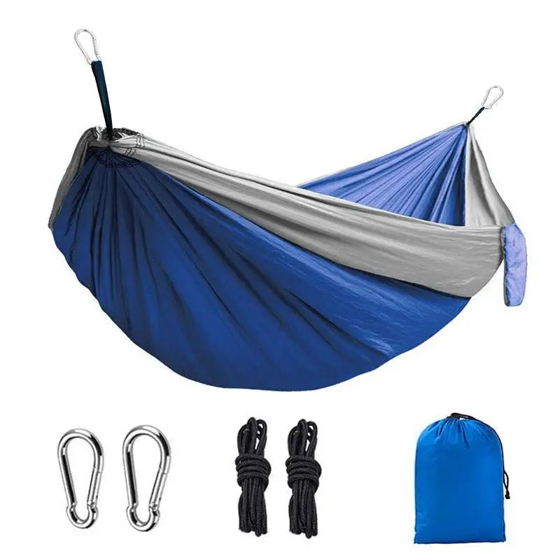 Ultralight portable hammock with steel clips & tree straps, lightweight backpack hammock for camping, hiking, backyard & outdoor