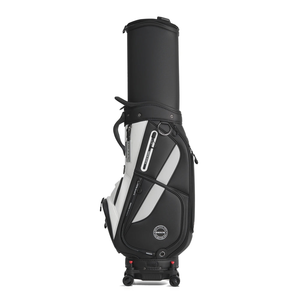 HELIX Golf Bag with 4 Wheels and Protective Retractable Cover Golf Travel Bag Durable