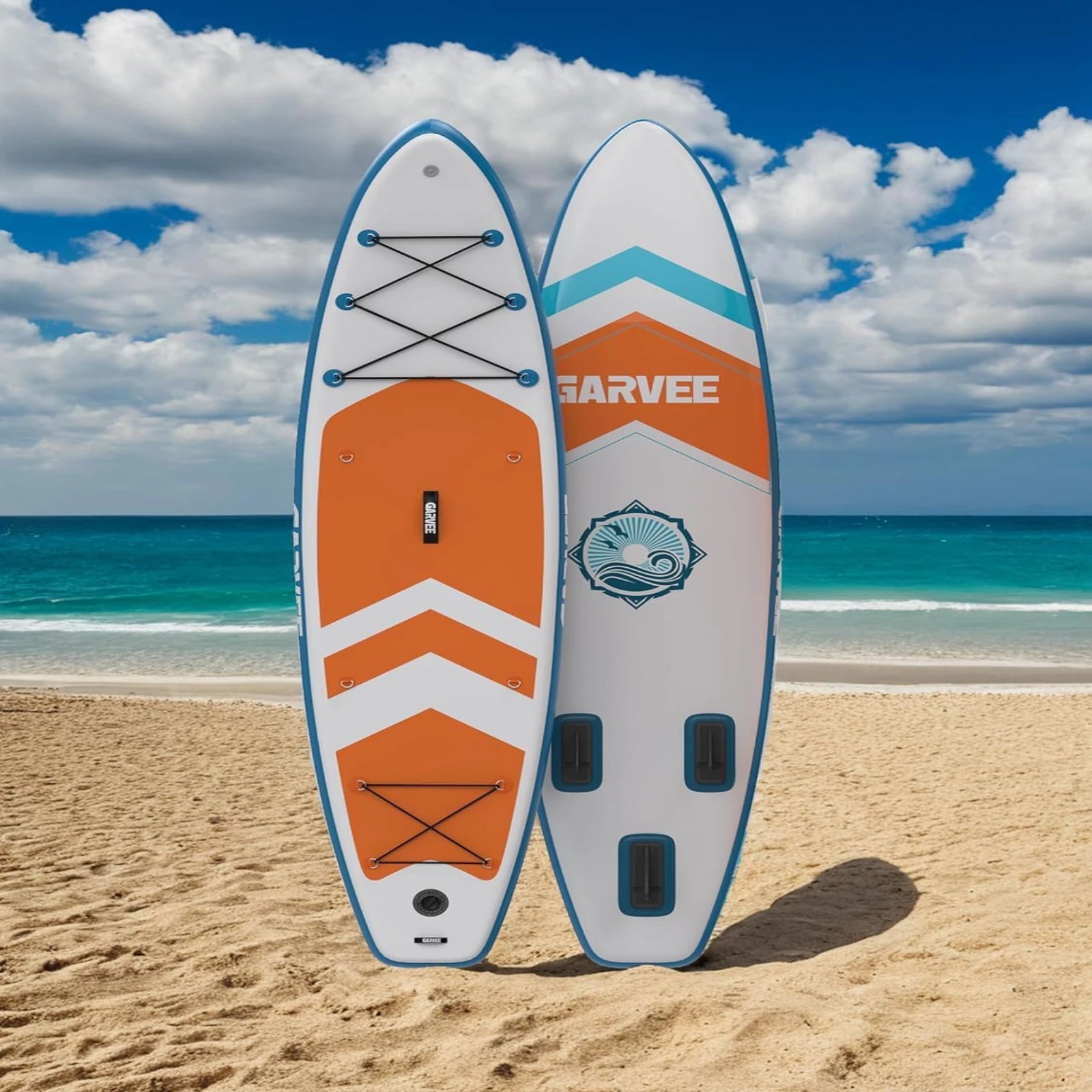 Inflatable Stand Up Paddle Board, Portable and Durable Inflatable SUP Board Designed for Paddling, Balance Training, and Water Recreation, Suitable for Lakes, Rivers, and Coastal Use.