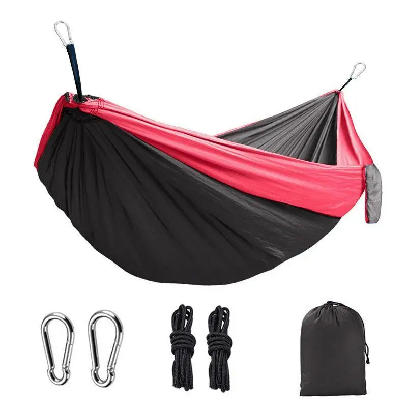 Ultralight portable hammock with steel clips & tree straps, lightweight backpack hammock for camping, hiking, backyard & outdoor