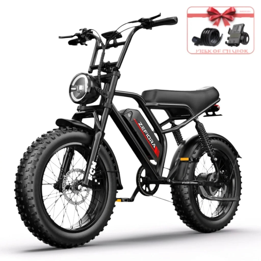 Electric Bike 800W 48V20Ah Mountain Electric Bicycle Adult 20 Inch Fat Tire E Bike For Snow,Mountains, Road UL Certified