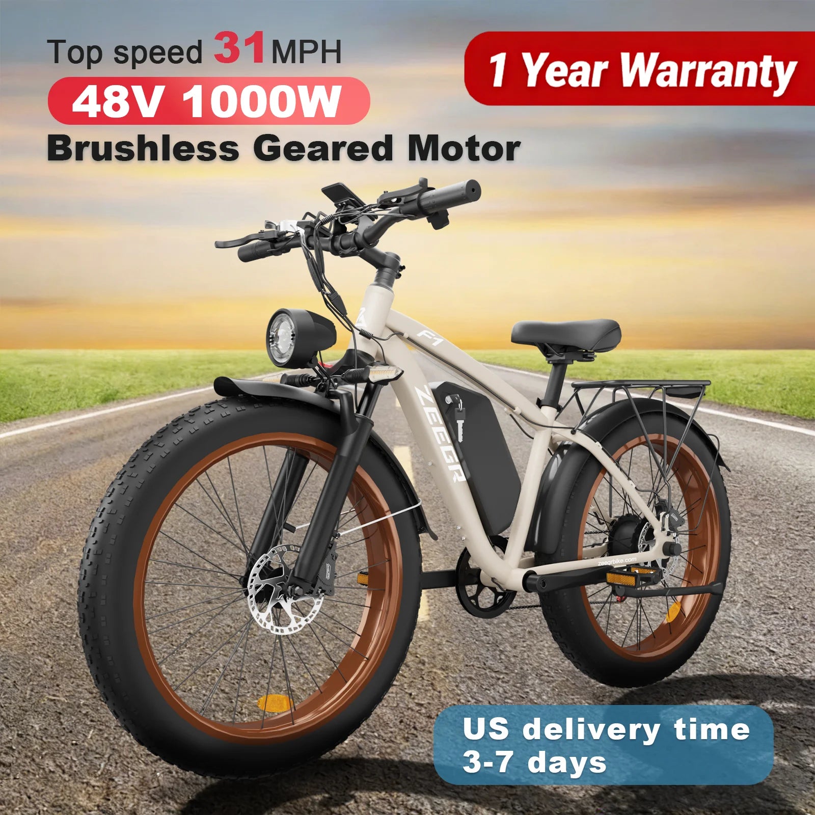 Moobelo M1 2000W Dual-Motor E-Bike 48V 22.4ah Fat Tires Full Suspension CE Certified US Warehouse Snow Beach Urban Riding Ebike