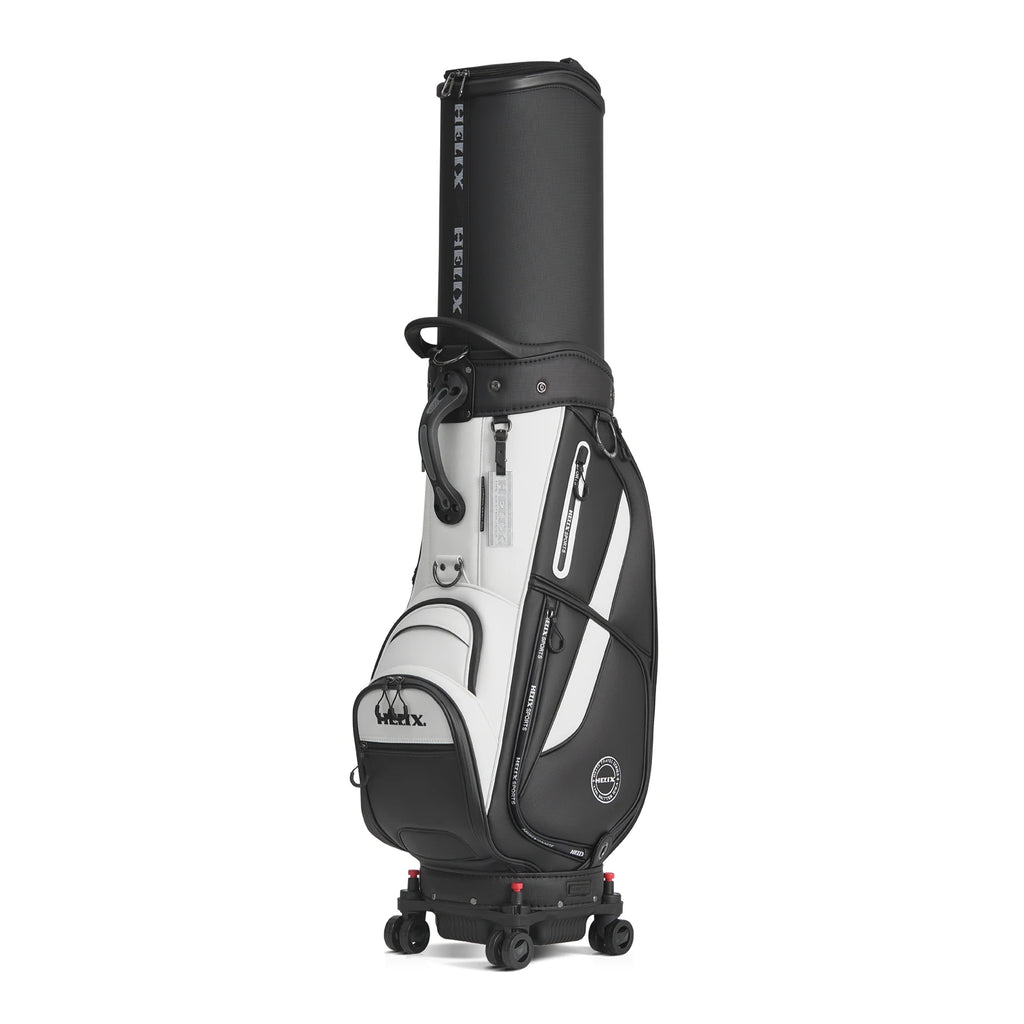 HELIX Golf Bag with 4 Wheels and Protective Retractable Cover Golf Travel Bag Durable