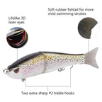 Bassdash Swimbaits Pike Trout Glide Baits Minnow Hard Bass Fishing Lure 7in/2.2oz 4.5in/0.65oz