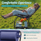 Zero Gravity Chair Patio Folding Lawn Outdoor Lounge Gravity Camp Reclining Lounge Chair with Cup Holder Pillows for Poolside