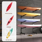 Heavy Duty Kayak Storage Rack with Wheels and Adjustable Feet Garage Outdoor Kayak Stand Holder for Kayaks Canoes Surfboard and