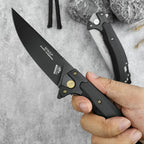 Outdoor Flipper 440C Blade Portable Utility Sharp Tactical Hunting Knife