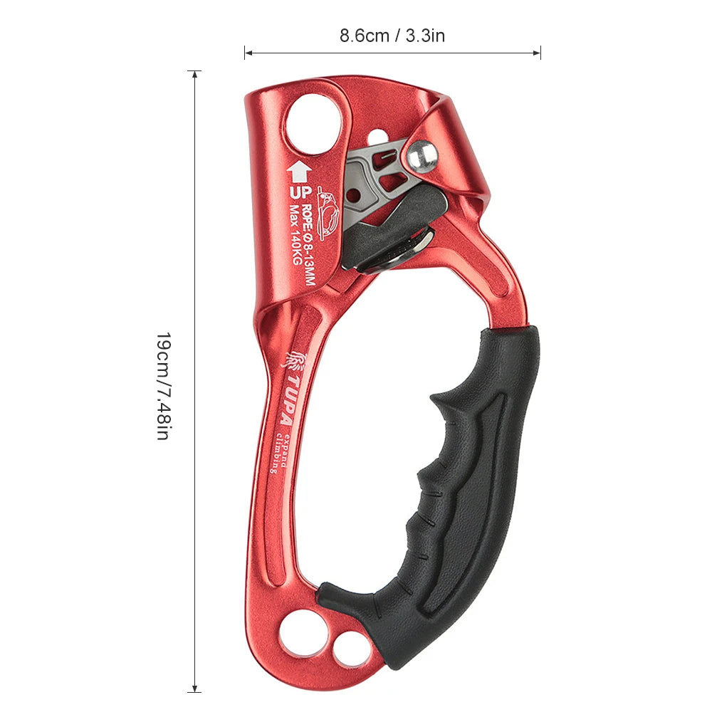 Ascender Climbing Hand Ascender Aluminum  Alloy Rock Climbing Handheld Ascender for Aloft Working Caving Hand Ascender