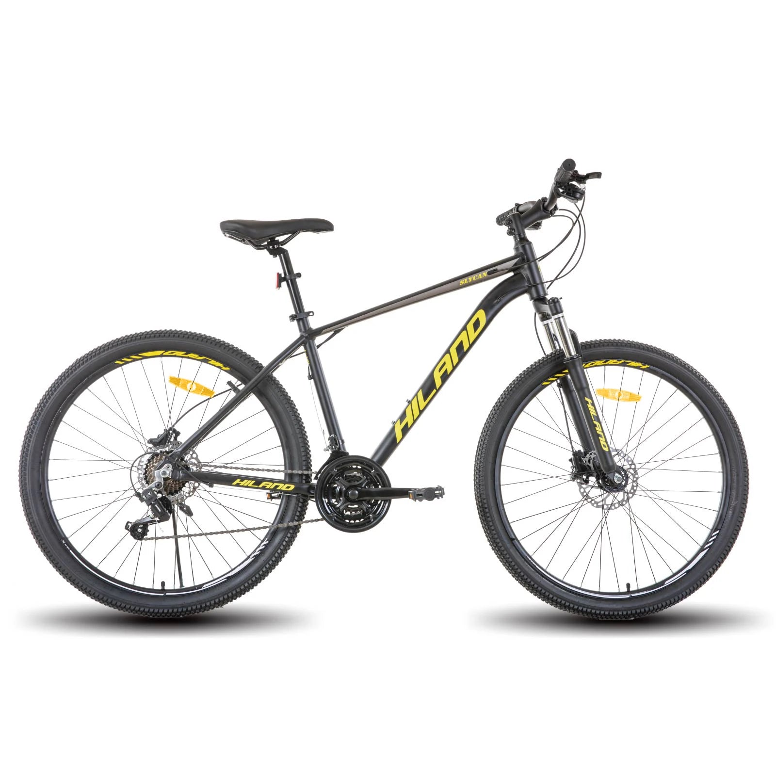 Hiland Aluminum Mountain Bike 21 Speeds, Hydraulic Disc-Brakes, Lock-Out Suspension Fork, 27.5 inch Wheel, Men