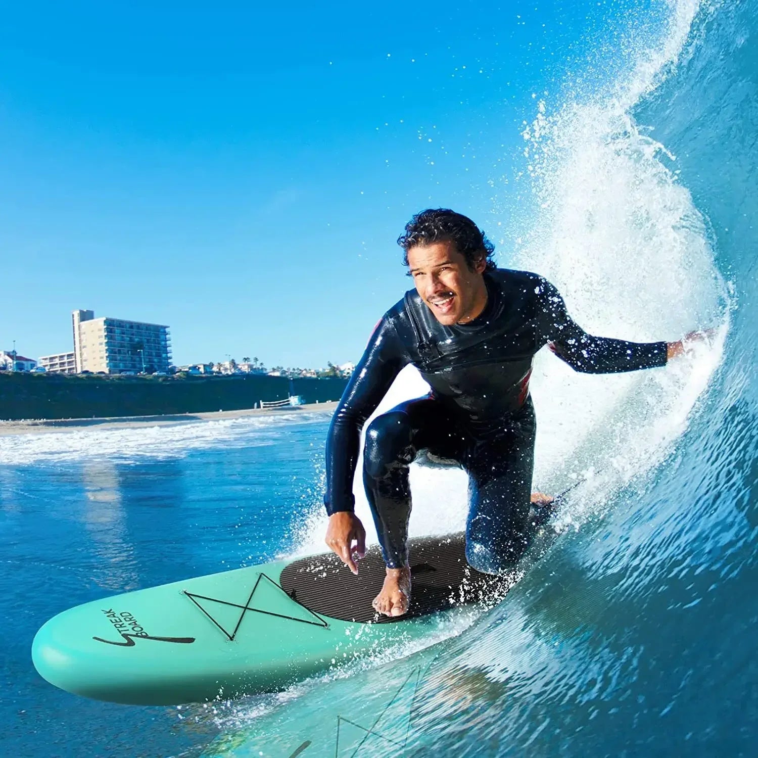 305CM Inflatable Stand Up Paddle Board  Non-Slip Deck W/ Complete Kit 15.5cm Thick Sub Board Paddle Surf Hinchable