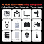 Action Camera,Underwater Camera,5K Ultra Hd Wi-Fi Control,With Eis/Dual Touch Screen,Landscape/Portrait Switching Sports Camera