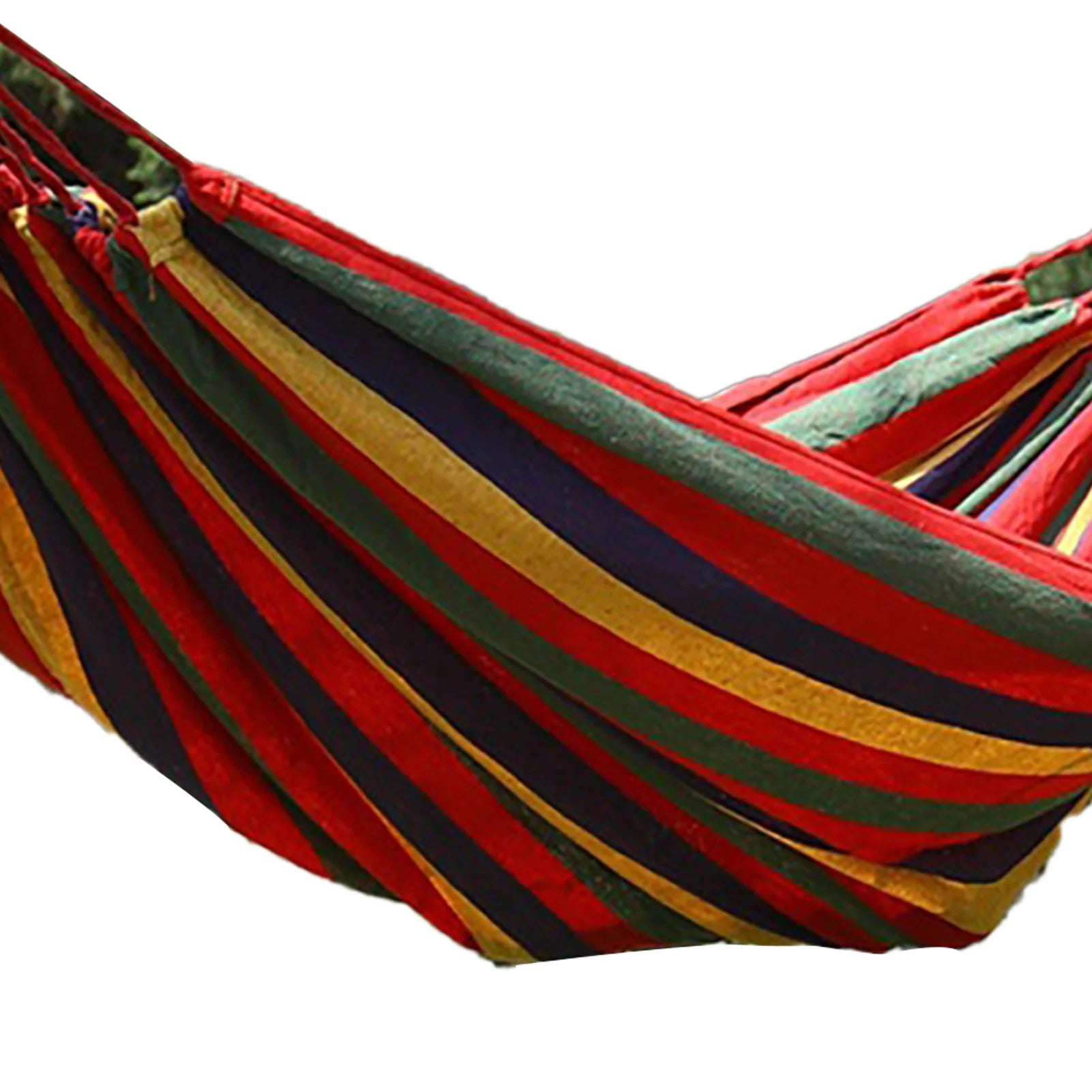 Single Double Hammock Polyester Cotton Sturdy Garden Hammock Suspension System Comfortable Up To 440.9lb Compact for Patio