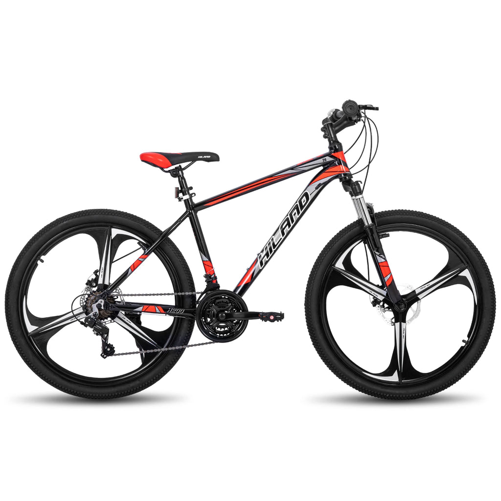 Hiland Mountain Bike,Shimano 21 Speeds Drivetrain,Aluminum Frame 26 Inch Wheels, with Disc-Brake for Men Women