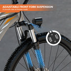 5TH WHEEL AB17 Electric Bike, 700W Peak Motor, 23 Mph Max Speed, Color LCD Display, Front Suspension (Gray)