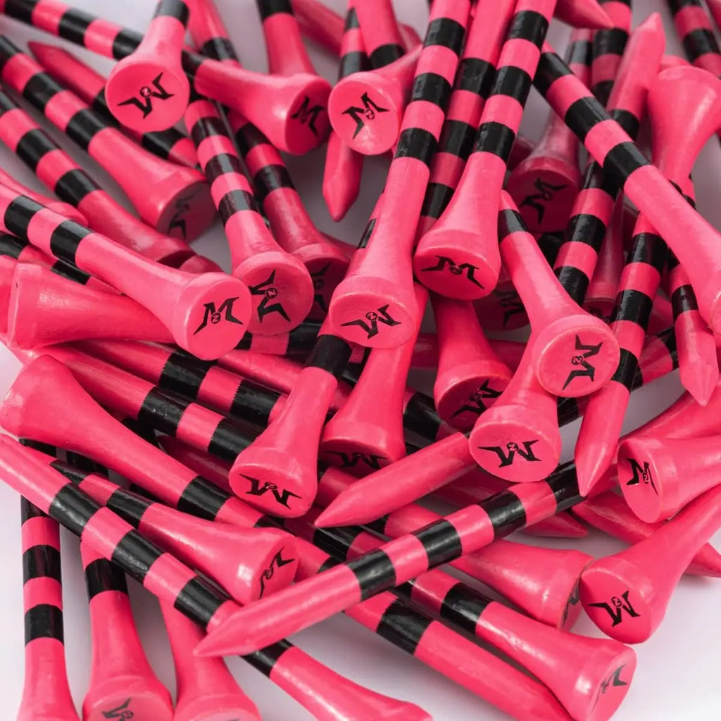 MAZEL Natural Wood/Bamboo Golf Tees 2 3/4 Inch & 3 1/4 Inch,Pack 50 or 120,Reduce Friction & Side Spin,More Stable Golf Tees