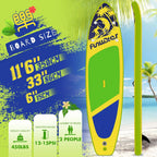 Inflatable Stand Up Paddle Board with Premium SUP Paddleboard Accessories, Anti-Slip EVA Deck, 11'/10