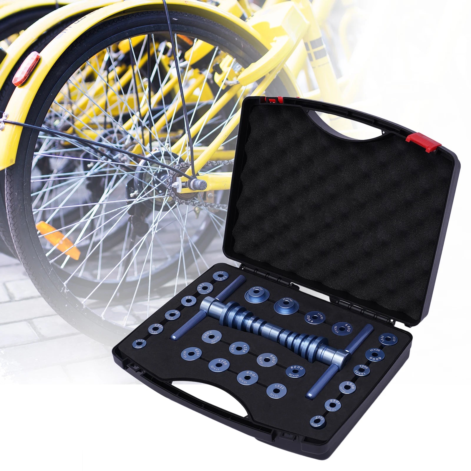 Bicycle Bearing Press Set, Drift Bike Tool Kit Set, Turning Point for Wheels Hub Universal Cycle Bearing Press Set