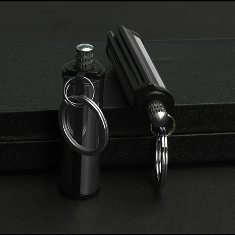 5PCS Metal Fuel Lighters, Emergency Rescue Multifunctional Keychains, Fire Starters, Outdoor Camping Equipment Tools