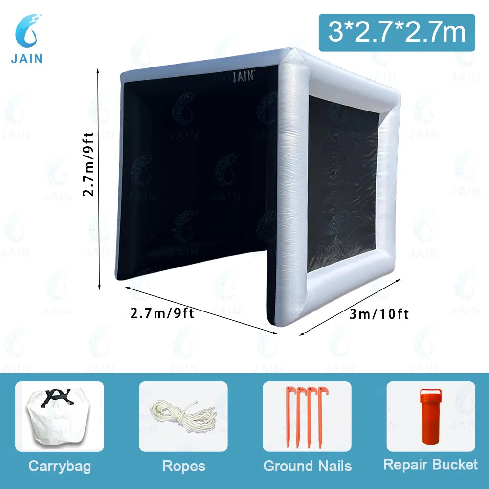 Stock！Inflatable Golf Sim Room Swing Golf Practice Cage with built-in fan,Oxford cloth,Golf Simulator Enclosures