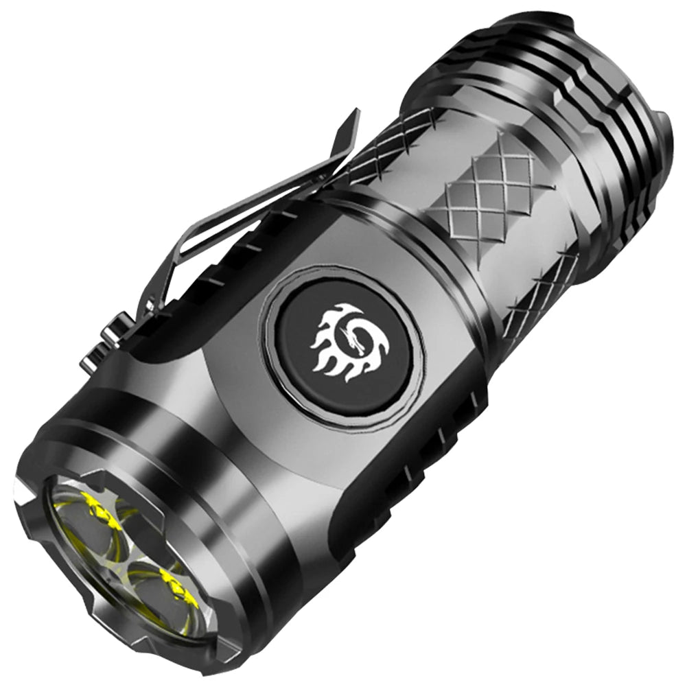 High Power LED Flashlight Torch 20W Powerful Tactical Hunting Light Waterproof High Lumens Mini Flashlights for Hiking Exploring
