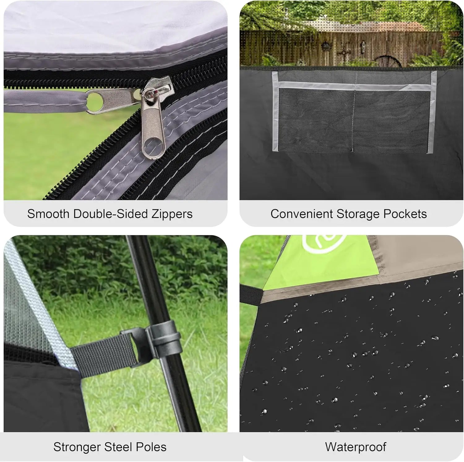 Tents for Camping 4 Person Tent Waterproof Windproof Double Layer Camping Tent, Easy Setup Dome Tent