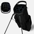 Upgraded Hybrid Luxury Golf Stand Bag, Tour Grade Synthetic Leather w/ScratchGuard, 14 Way Dividers, 2 Cooler Pockets