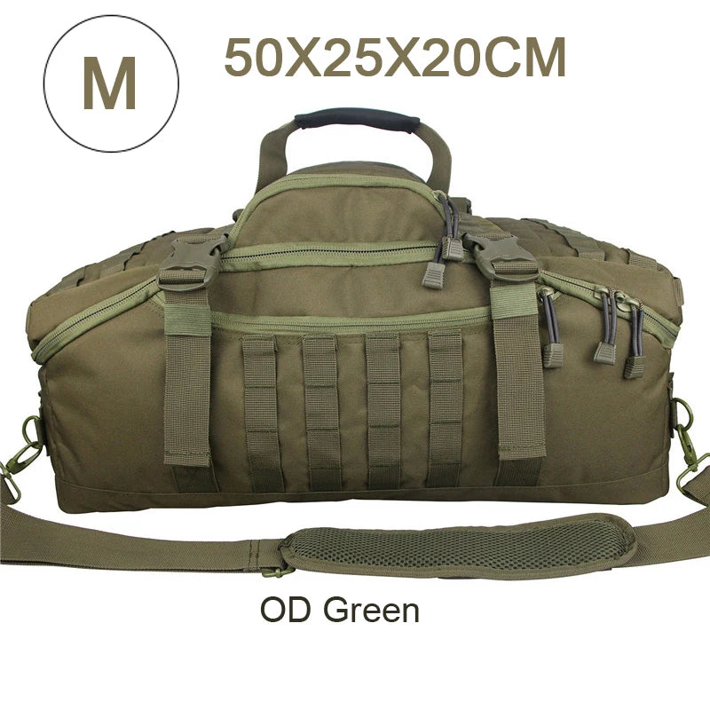 LQARMY 30L 45L 80L Sport Travel Bag Molle Tactical Backpack Gym Fitness Bag Large Duffle Bags for Camping Hunting Fishing