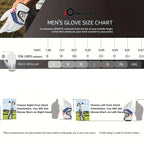 Mens Golf Gloves 2 PCS Left Hand For Right Handed Golfer Leather All Weather Grip Soft Breathable Flexible for Golfers