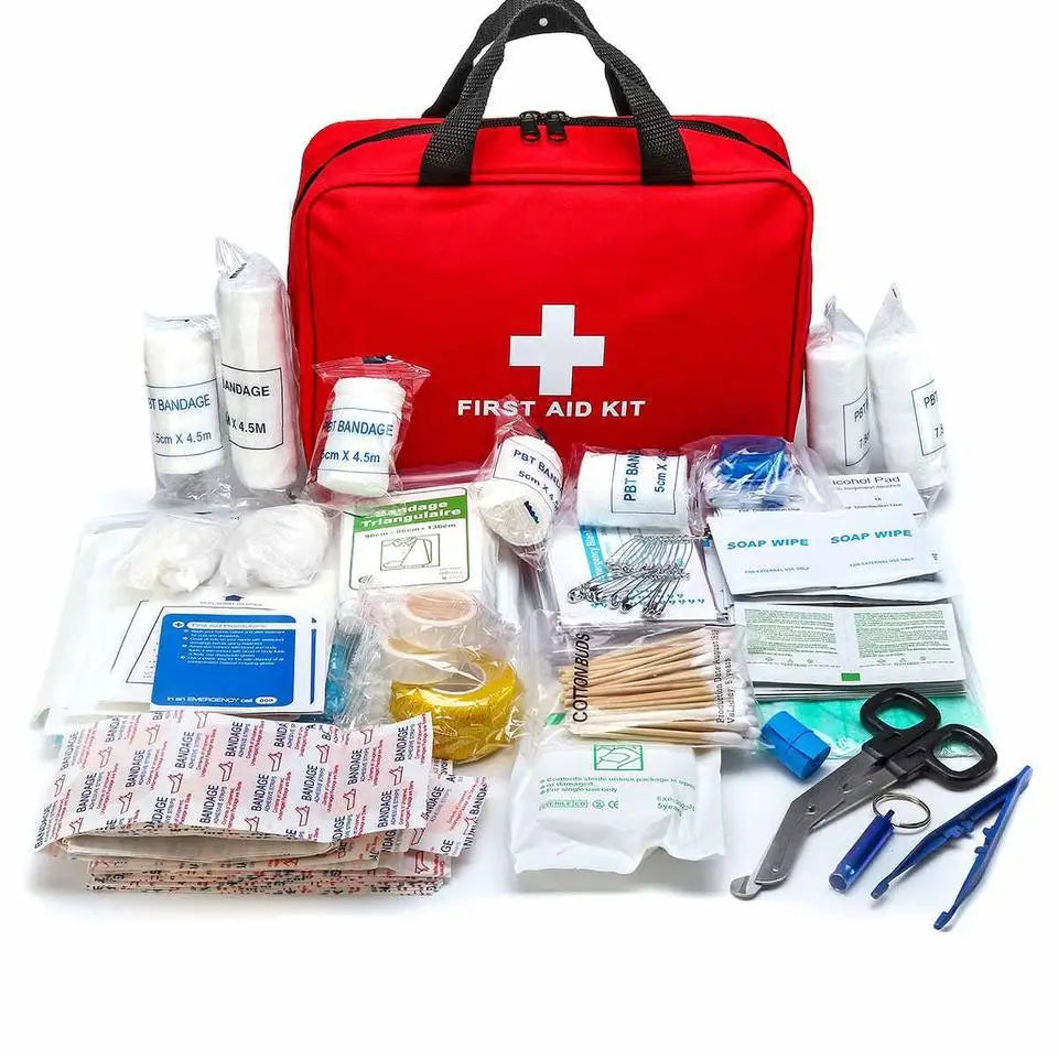184pcs First Aid Kit, Multi-purpose Emergency Medical Supplies Portable Medical Bag, For Outdoor Hiking, Camping And More Rescue