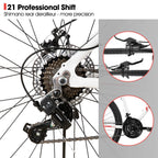 Hiland 20 26 27 Inch Mountain Bike for Women, 21 Speed with Lock-Out Suspension Fork