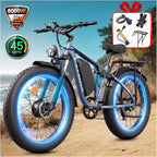 FENGQS Q8PLUS 60V 6000W adult electric bicycle, long range 45 mph high-speed wide tire fully shock-absorbing mountain bike