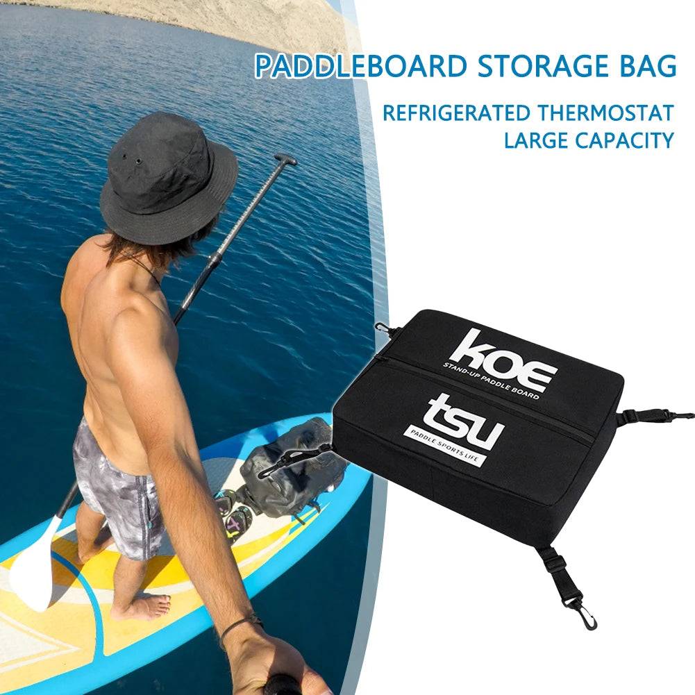 2pcs Portable Stand Up Paddle Board Storage Bag Sealed Zipper Food Storage Bag Lightweight with Fixing Buckle Kayak Accessories