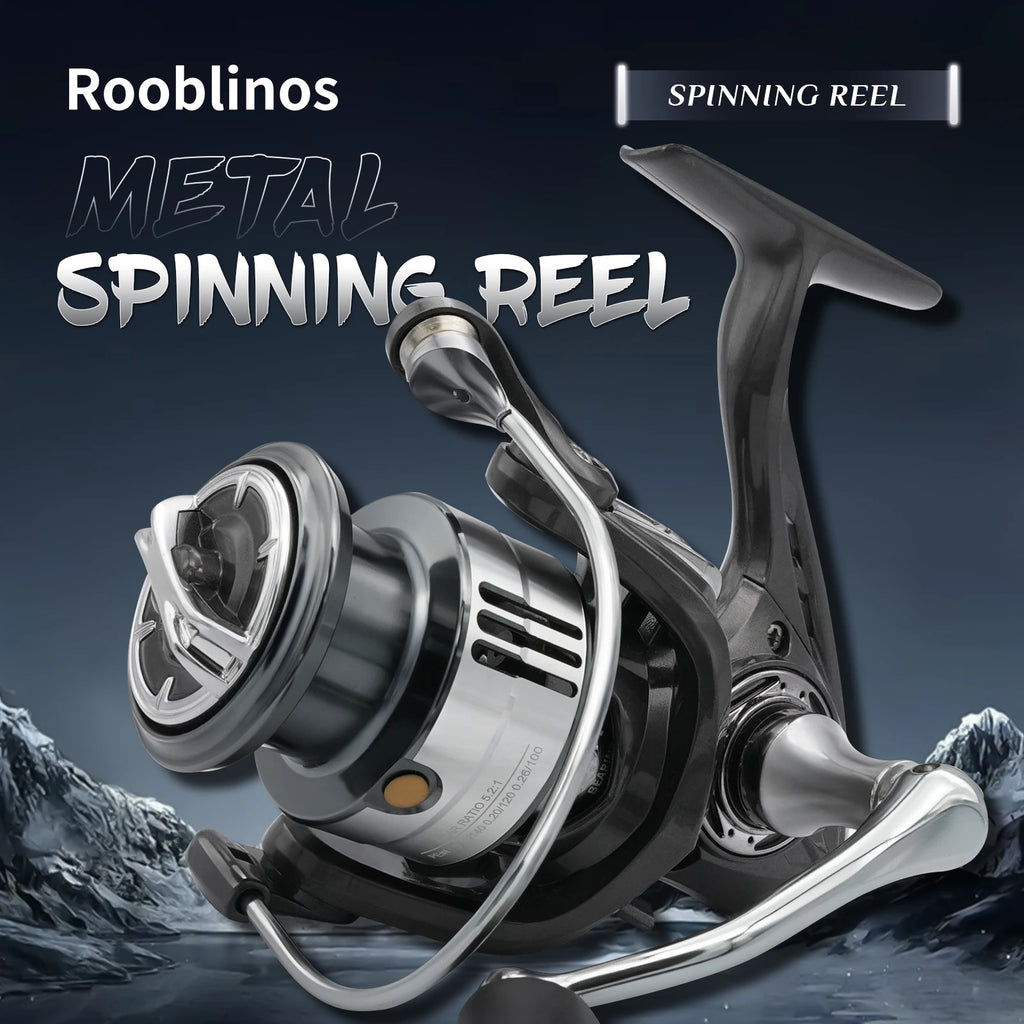 Rooblinos TV 1500 2500 Series 5+1BB 5.2:1 Lightweight Spinning Fishing Reel