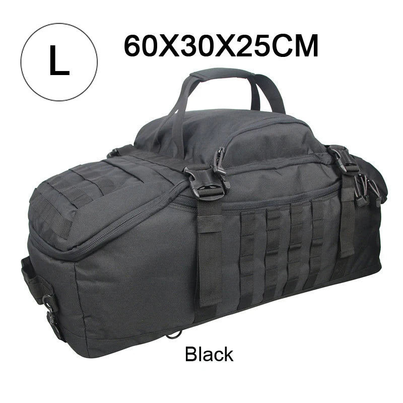LQARMY 30L 45L 80L Sport Travel Bag Molle Tactical Backpack Gym Fitness Bag Large Duffle Bags for Camping Hunting Fishing