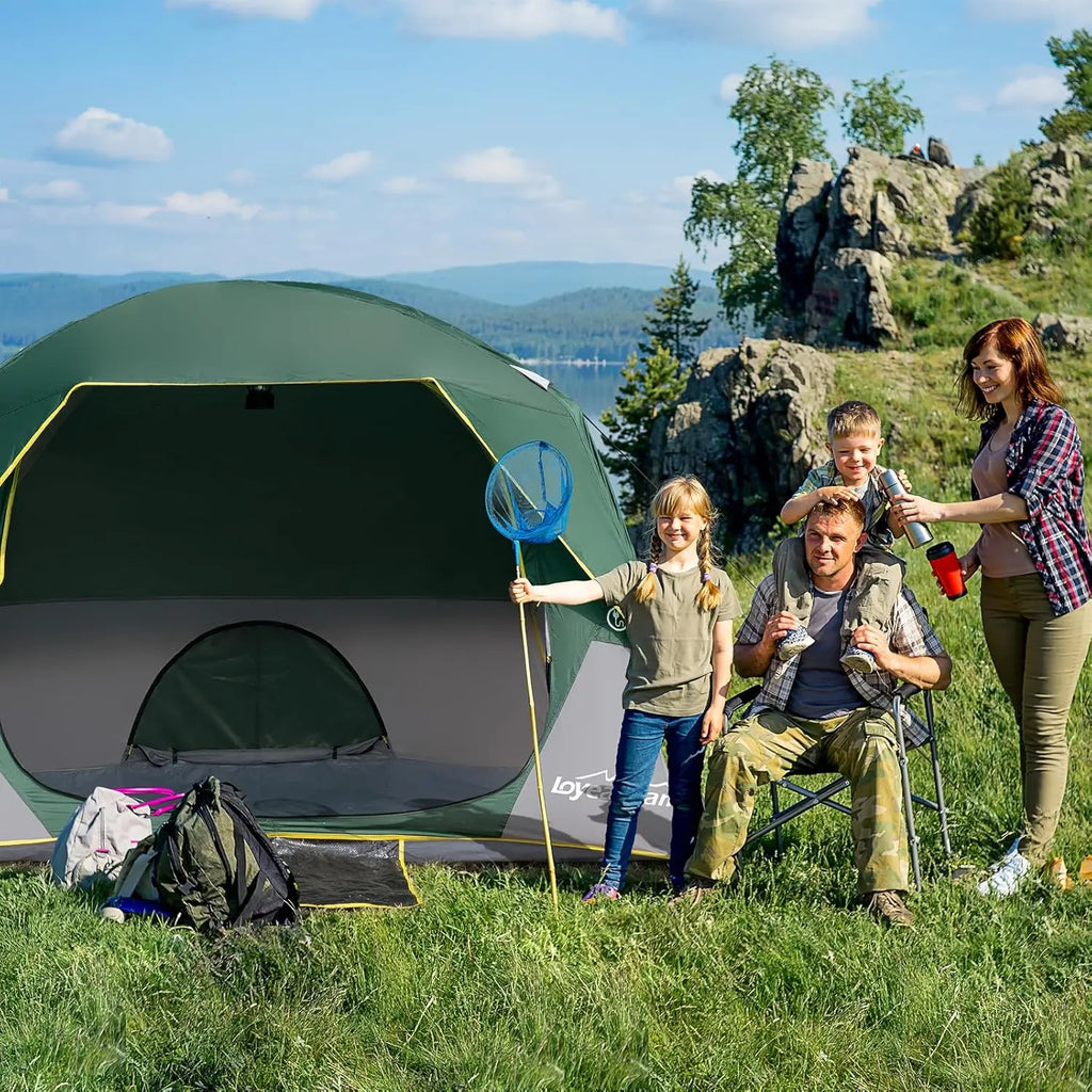 Tents 4 Person Camping Tent, Easy Setup Waterproof Family Tents for Camping, Portable Dome Tent for
