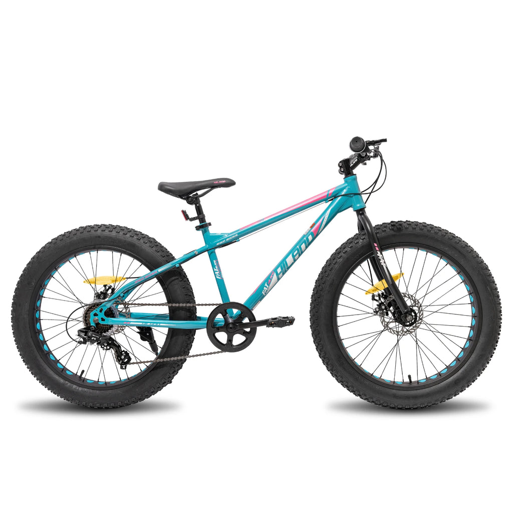 Hiland 20 Inch Kids' Bicycles Fat Tire Mountain Bike for Kids Age 5 + Years, Shimano 7-Speed, Dual-Disc Brake