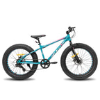 Hiland 20 Inch Kids' Bicycles Fat Tire Mountain Bike for Kids Age 5 + Years, Shimano 7-Speed, Dual-Disc Brake
