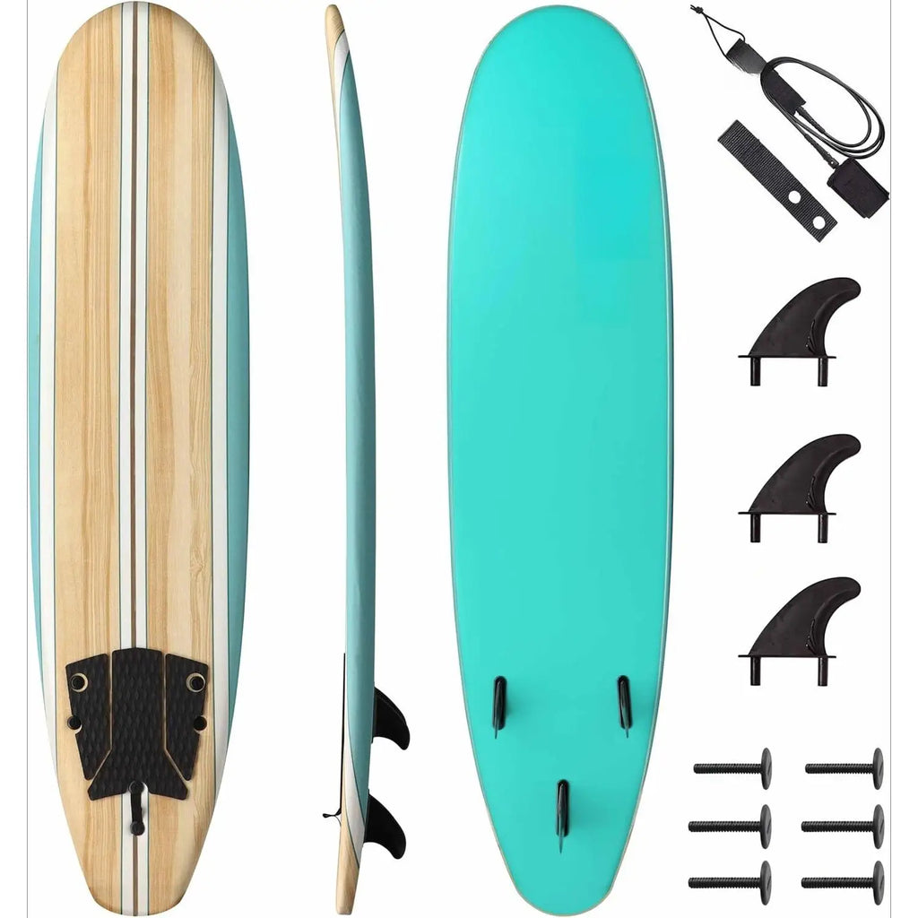 7 ft Soft Top Foam Beginner Surfboard for Adults and Kids Perfect Longboard for Surfing Beach Fun and Water Sports Lightweight