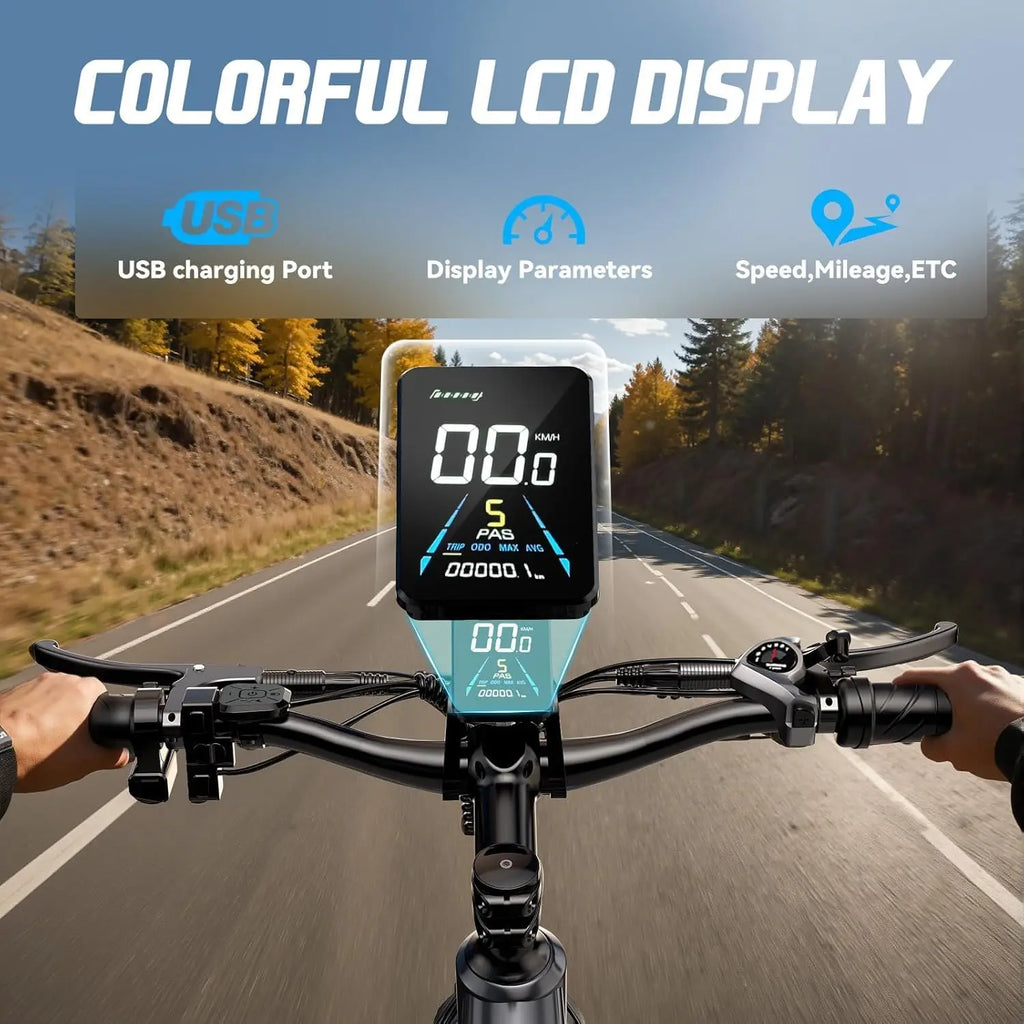 HIKNIGHT H2PRO Dual motor electric bicycle, 26 inch wide tire fast charging version, unisex off-road mountain electric bicycle