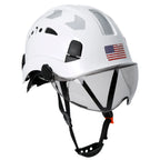 CE Safety Helmets w/ Goggle Reflective Stickers ABS Engineer Construction Work Cap ANSI Industrial Head Protection Hard Hat