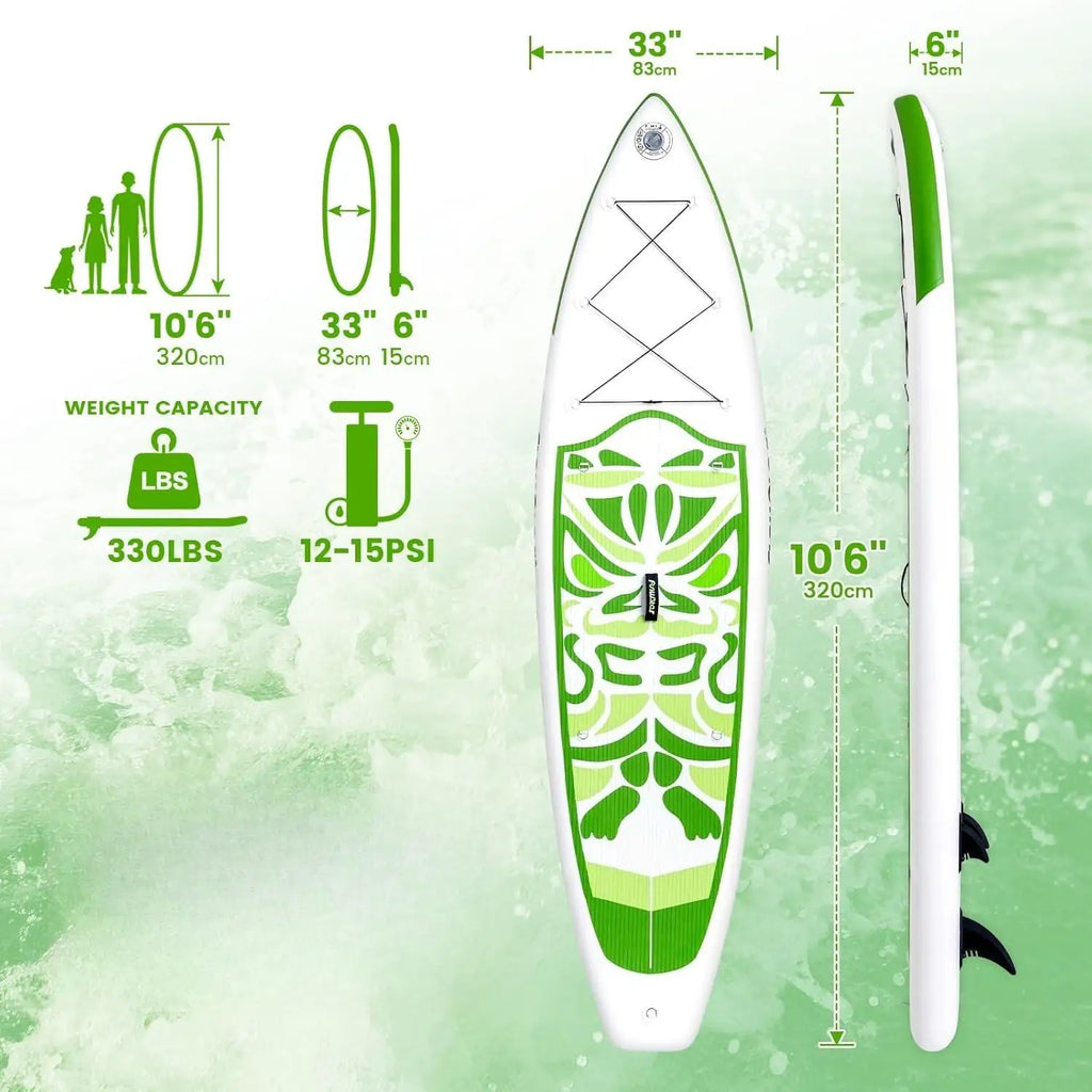 W_Inflatable Ultra-Light Stand Up Paddle Board for All Skill Levels with Premium SUP Paddleboard Accessories,Non-Slip Comfort