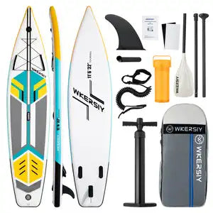 11ft6in Inflatable Stand Up Paddle Board Non-Slip Kayak SUP with SUP Accessories for Youth Adults Outdoor Water Sports Surfboard