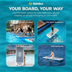 Sol Fit Inflatable StandUp Paddleboard amp Aquatic Fitness Mat with 710 NonSlip Traction Pad Floating Exercise Platform for Yog