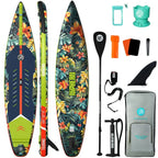 126 Paddle Board, 550LB Capacity Touring Inflatable Paddle Board with Complete SUP Accessoriesamp Kick Pad, Stable Stand up Pad