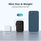 [2026 NEW] Peakspeak AS260PRO Electric Mini Bike Pump 600mAh Battery 120PSI Max Bike Cordless Tire Inflator with LED Display