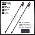 2PCs Trekking Poles Carbon Fiber 115g Ultra-Light Hiking Poles Camping Stick Foldable Walking Cane Travel Outdoor Gear Equipment